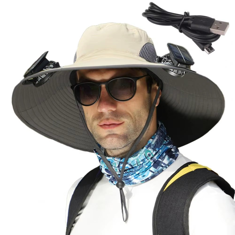 BreezeGuard Solar Fan Hat