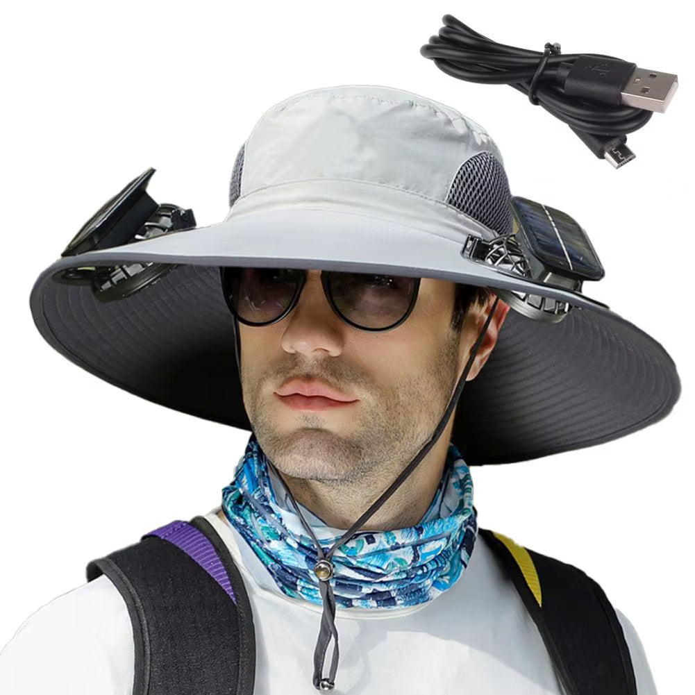 BreezeGuard Solar Fan Hat
