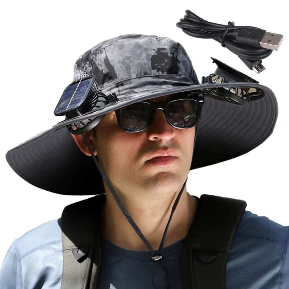 BreezeGuard Solar Fan Hat 