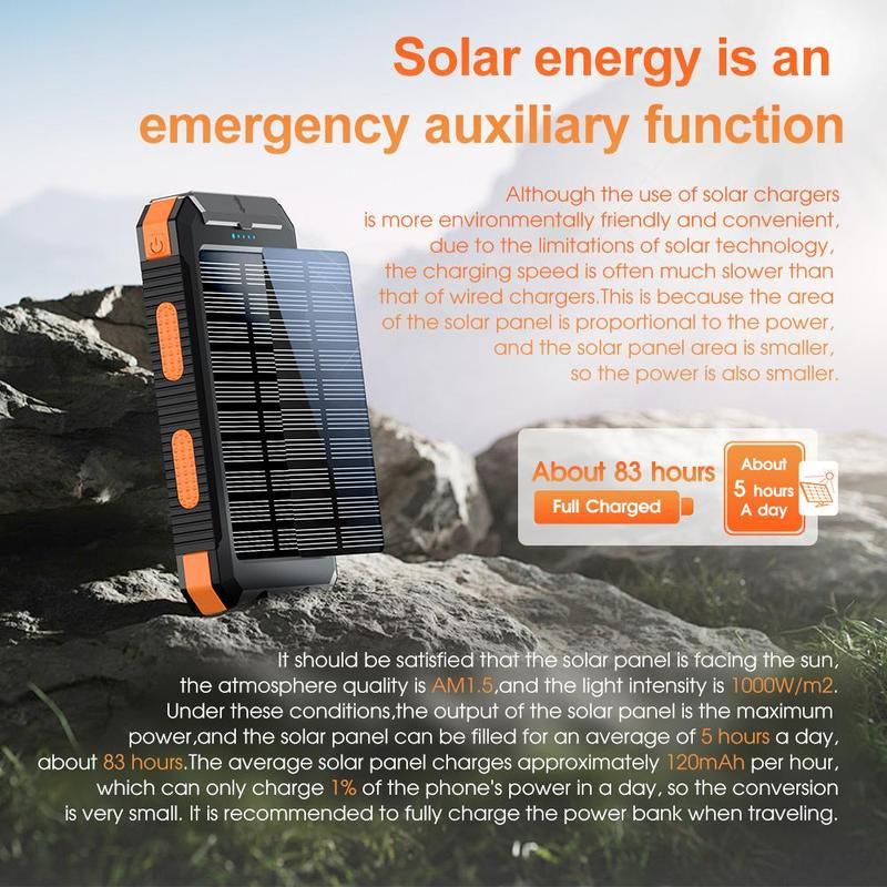 10000mAh Solar Power Bank