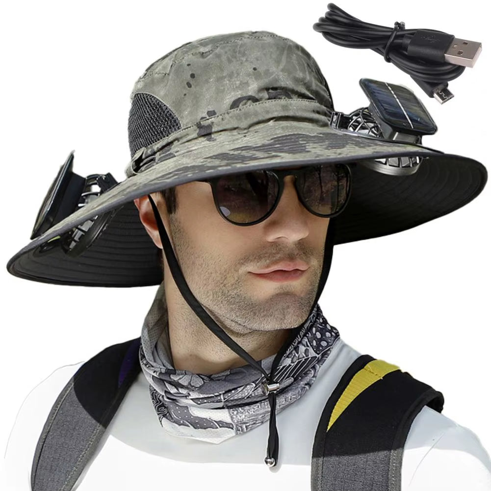 BreezeGuard Solar Fan Hat 