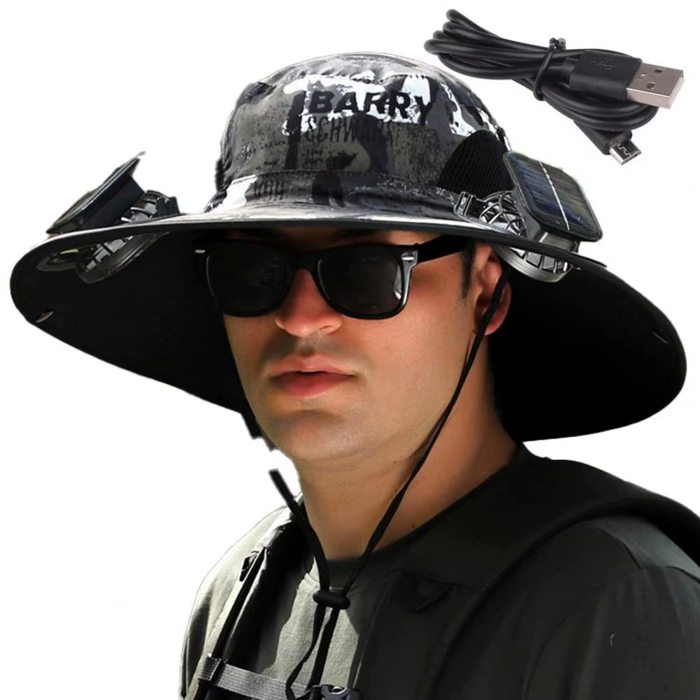 BreezeGuard Solar Fan Hat 
