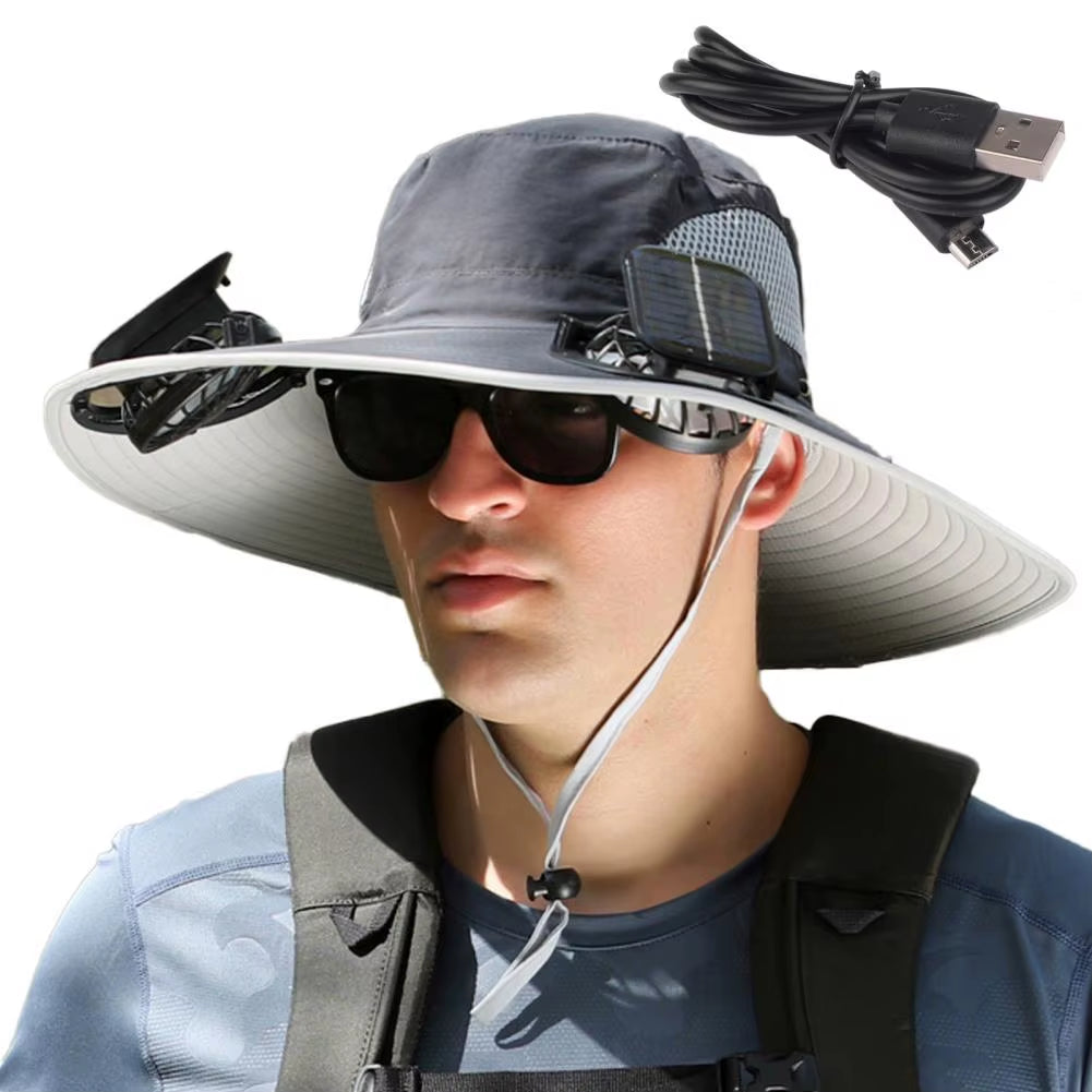 BreezeGuard Solar Fan Hat 